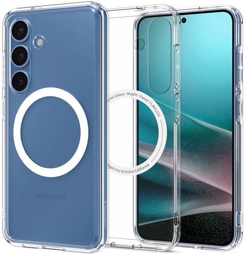 Spigen Crystal Hybrid (MagFit) mobiele telefoon behuizingen 15,8 cm (6.2") Hoes Transparant, Wit