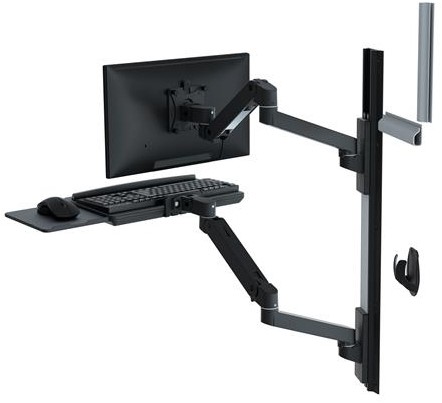 Ergotron LX Series 45-696-292 flat panel bureau steun 86,4 cm (34") Muur Zwart