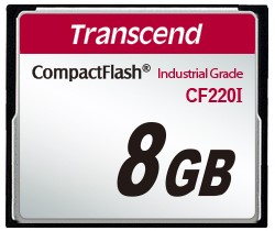 Transcend 8GB Industrial Temp CF220I CF CompactFlash SLC