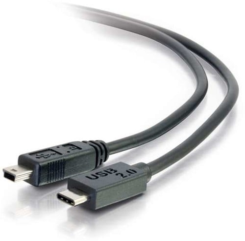C2G USB 2.0, C - Mini B, 4m USB-kabel USB C Mini-USB B Zwart
