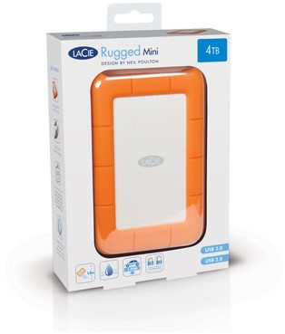 LaCie Rugged Mini externe harde schijf 2000 GB Oranje, Zilver