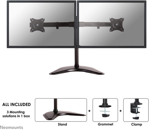 Neomounts NM-D335DBLACK Monitorstandaard 10-27"