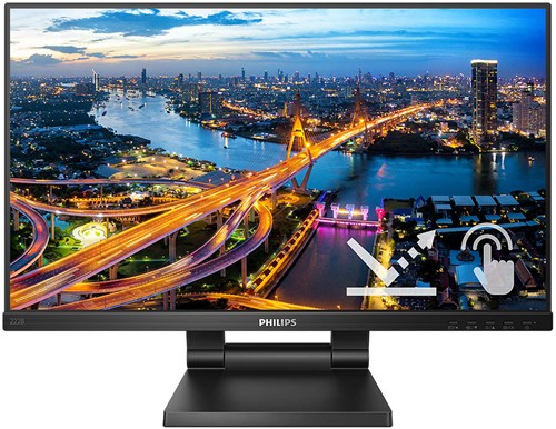 Philips B Line 222B1TC/00 computer monitor 54,6 cm (21.5") 1920 x 1080 Pixels Full HD LED Touchscreen Zwart