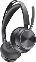 POLY Voyager Focus 2 USB-C-C Headset +USB-C/A Adapter +Charging Stand-2