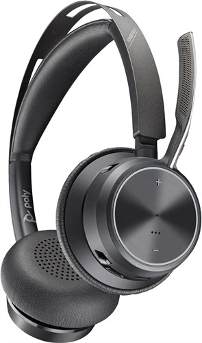 POLY Voyager Focus 2 USB-C-C Headset +USB-C/A Adapter +Charging Stand-2