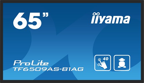 iiyama TF6539AS-B1AG beeldkrant Digitale signage flatscreen 163,8 cm (64.5") LED 500 cd/m² 4K Ultra HD Zwart Touchscreen Type processor Android 24/7