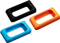 Kingston Technology 3 rubberen hoezen voor XS SSD: zwart, blauw, oranje-2