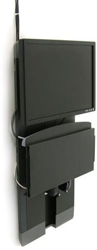 Ergotron StyleView® Vertical Lift, High Traffic Areas 61 cm (24") Zwart Muur-2