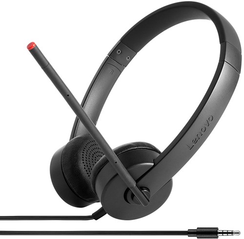 Lenovo Stereo Analog Headset Bedraad Hoofdband Kantoor/callcenter Zwart