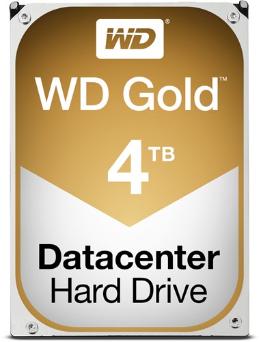 Western Digital Gold interne harde schijf 4 TB 7200 RPM 128 MB 3.5" SATA III
