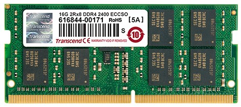 Transcend TS2GSH72V4B geheugenmodule 16 GB 2 x 8 GB DDR4 2400 MHz ECC