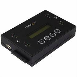 StarTech.com 1:1 Standalone Hard Drive Cloner & Wisser, USB Thumb Drive en SATA HDD/SSD Disk Kloner & Disk Eraser, LCD display, TAA Compliant, OS Onafhankelijk