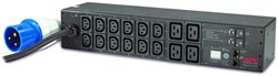 APC Rack PDU, Metered, 0U/2U, 32A, 230V, (12x) C13 & (4x) C19, IEC 309 32A stekker