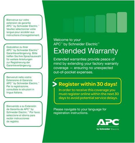 APC WBEXTWAR1YR-AC-01 garantie- en supportuitbreiding
