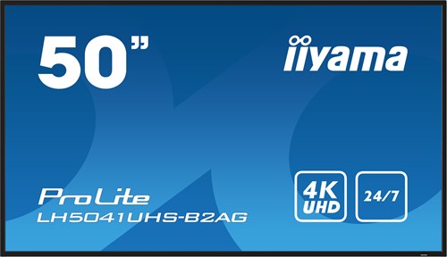 iiyama LH5041UHS-B2AG beeldkrant Digitale signage flatscreen 127 cm (50") LCD 500 cd/m² 4K Ultra HD Zwart 24/7
