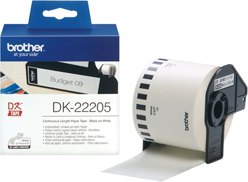 Brother Doorlopende papiertape 62 mm