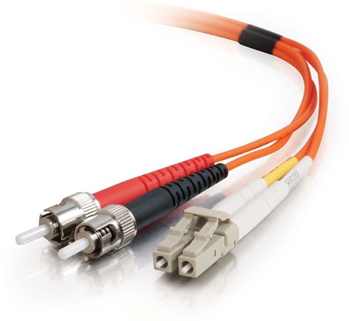 C2G 2m LC/ST LSZH Duplex 62.5/125 Multimode Fibre Patch Cable Glasvezel kabel Oranje