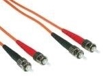 C2G 1m ST/ST LSZH Duplex 62.5/125 Multimode Fibre Patch Cable netwerkkabel Oranje