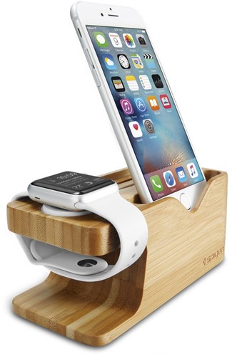 Spigen Stand S370 dockingstation voor mobiel apparaat Smartwatch/Smartphone Hout