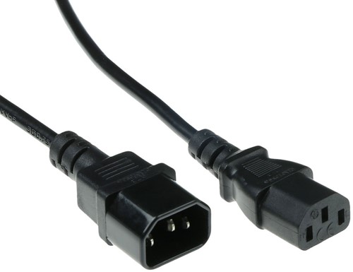 ACT AK5165 electriciteitssnoer Zwart 0,9 m C14 stekker C13 stekker