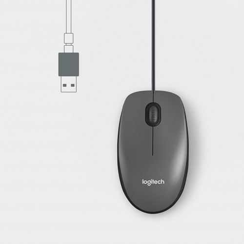 Logitech M100 muis Ambidextrous USB Type-A Optisch 1000 DPI-3