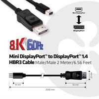 CLUB3D Mini DisplayPort naar DisplayPort 1.4 HBR3 8K60Hz Kabel, 2 Meter-3