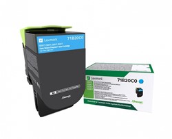 Lexmark 71B20C0 tonercartridge 1 stuk(s) Origineel Cyaan