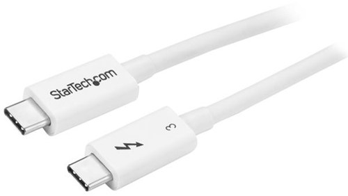 StarTech.com Thunderbolt 3 (40Gbps) USB-C kabel Thunderbolt, USB en DP compatibel 0.5m wit