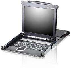ATEN 16-Poorts PS/2-USB VGA LCD KVM Schakelaar met Ketenverbinding Poort en USB Randapparatuur Ondersteuning