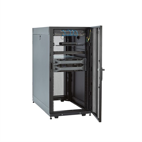 StarTech.com 4 Post 25U Netwerkkast, Vergrendelbare 19" Patchkast voor Computer / AV / IT / Data Apparatuur, Server Rack voor Bureau/Thuis met Wielen & Verstelbare Montagerails-3