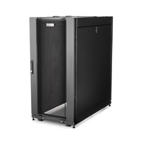 StarTech.com 4 Post 25U Netwerkkast, Vergrendelbare 19" Patchkast voor Computer / AV / IT / Data Apparatuur, Server Rack voor Bureau/Thuis met Wielen & Verstelbare Montagerails