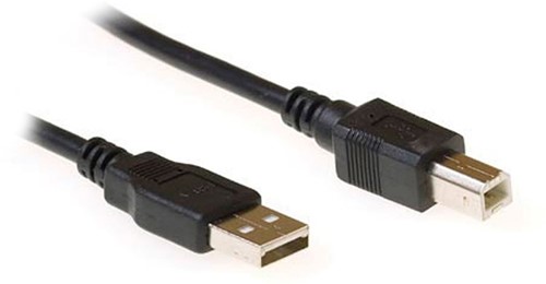 Ewent EC2403 USB-kabel 3 m USB 2.0 USB A USB B Zwart