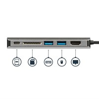 StarTech.com USB-C multiport adapter met SD kaartlezer - Power Delivery - 4K HDMI - GbE - 2 x USB 3.0 - USB-C hub - card reader - NIEUWE VERSIE BESCHIKBAAR DKT30CSDHPD3 (DKT30CSDHPD)-3
