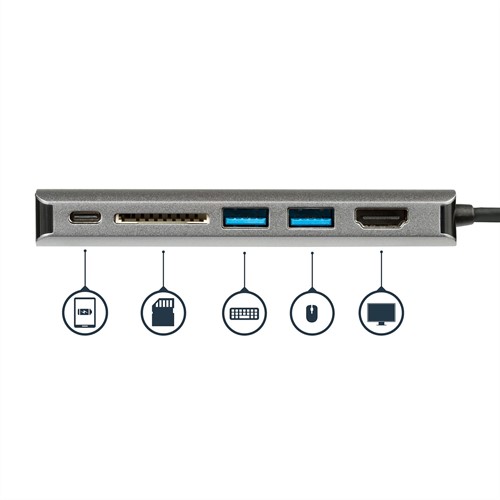 StarTech.com USB-C multiport adapter met SD kaartlezer - Power Delivery - 4K HDMI - GbE - 2 x USB 3.0 - USB-C hub - card reader - NIEUWE VERSIE BESCHIKBAAR DKT30CSDHPD3 (DKT30CSDHPD)-3