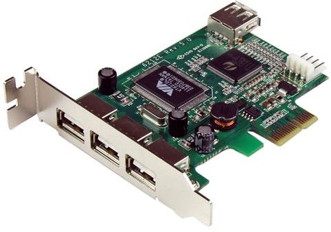 StarTech.com 4-poort PCI Express Low Profile High Speed USB-kaart