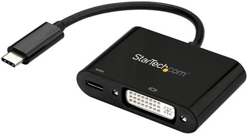 StarTech.com USB-C naar DVI adapter met USB Power Delivery 60W 1920 x 1200 zwart
