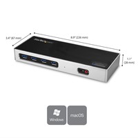StarTech.com Hybride dual 4K USB-C docking station - met 6x USB 3.0 poorten - USB-A compatibel-2