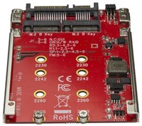 StarTech.com Dubbel sleufs M.2 schijf naar SATA adapter voor 2.5" drive bay RAID-3
