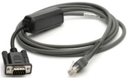 Zebra CBA-R10-S07ZBR seriële kabel Zwart 2,13 m DB9 RJ-45