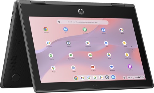 HP Fortis x360 G5 Intel® N N100 Chromebook 29,5 cm (11.6") Touchscreen HD 4 GB LPDDR5-SDRAM 32 GB eMMC Wi-Fi 6E (802.11ax) ChromeOS Zwart