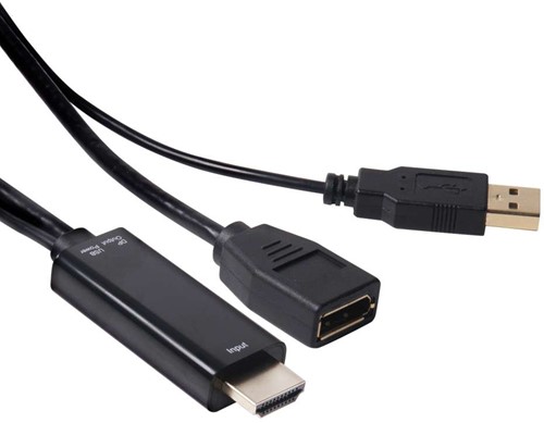 CLUB3D HDMI™ Naar DisplayPort™ Adapter M/V met USB voeding