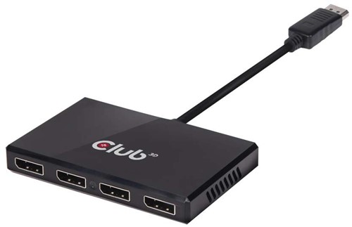 CLUB3D Multi Stream Transport Hub DisplayPort 1.2 Quad Monitor USB Powered