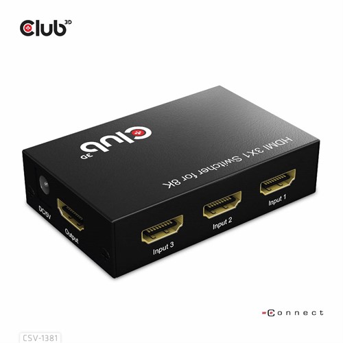CLUB3D 3 to 1 HDMI™ 8K60Hz/4K120Hz Switch-3