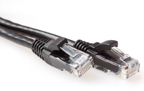 ACT CAT6A UTP (IB 2903) 3m netwerkkabel Zwart