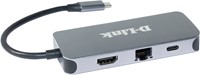 D-Link 6-in-1 USB-C Hub met HDMI/Gigabit Ethernet/Stroomvoorziening DUB-2335-2