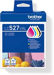 Brother LC527VAL inktcartridge 4 stuk(s) Origineel Zwart, Cyaan, Magenta, Geel