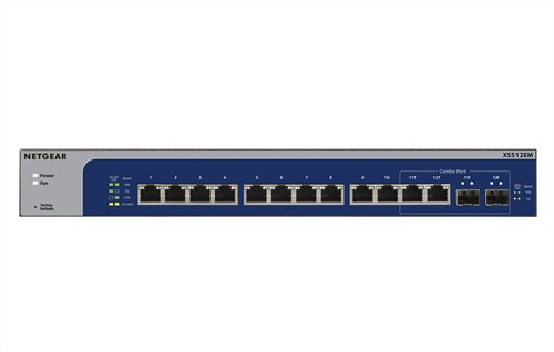 NETGEAR XS512EM Managed L2 10G Ethernet (100/1000/10000) 1U Blauw, Grijs-3
