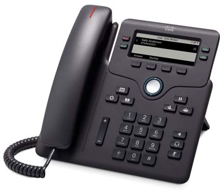Cisco 6851 IP telefoon Zwart 4 regels Wifi