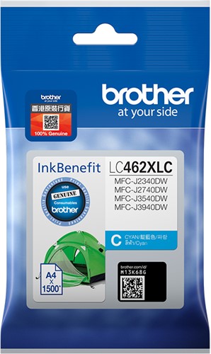 Brother LC462XLC inktcartridge 1 stuk(s) Origineel Hoog (XL) rendement Cyaan