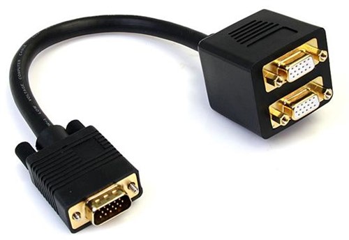 StarTech.com 30 cm VGA naar 2x VGA Video Splitter M/F